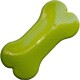 Grünes Gummihundespielzeug in Form eines Knochens, mit einer strukturierten Oberfläche und dem Text 'K9FITbone' darauf gedruckt.