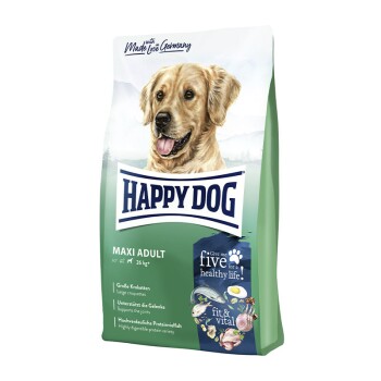 6 x Kaninchenohren Happy Dog 14 kg Happy Dog Adult Maxi Hundefutter 
