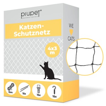 PIUPET Katzennetz LUIS (4 x 3m) – transparent