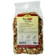 Eine 450g Tüte cdVet Fit-BARF VitalMix Tierfutterergänzung für Hunde und Katzen, mit getrocknetem Gemüse und Früchten sowie deutschen Anweisungen.