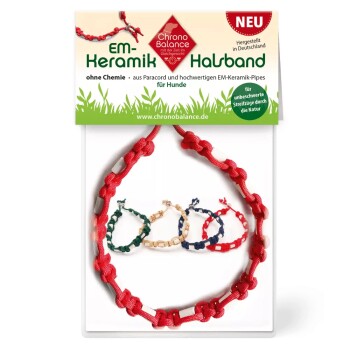 EM-Keramik Halsband zur Ungeziefer Abwehr Rot 34 cm