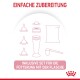 Haustierfütterungsset mit einer Flasche, Saugern, Messlöffel und Tasche. Text: "EINFACHE ZUBEREITUNG" und "INKLUSIVE SET FÜR DIE FÜTTERUNG".