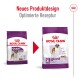 Bild zeigt zwei Säcke Royal Canin Hundefutter, beschriftet mit "Giant Adult" und "XL Giant Adult", mit einem Hinweis auf neues Design und optimiertes Rezept.