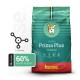 Super Premium Hundefutterbeutel mit der Bezeichnung "Optimal Mini" für kleine aktive Hunde, mit 80% tierischem Protein und Icons zur Verdauungsunterstützung.