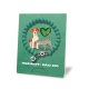 Teal-Haustierarmband auf einer grünen Karte mit einer Hund- und Katzenillustration, mit dem Text "FRESSNAPF | MAXI ZOO".