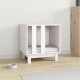 Hundehütte Massivholz Kiefer Hundehöhle Hundebett weiß 50 cm, 40 cm, 52 cm