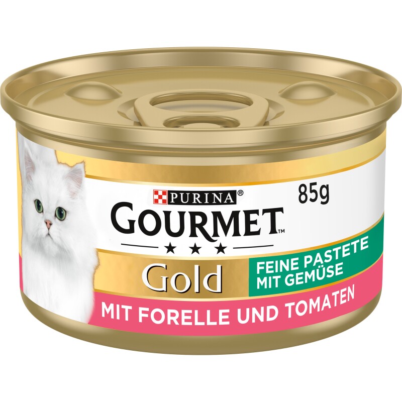 GOURMET Gold Fijne Paté 12 x 85 g Forel en tomaat