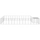 Hundezwinger Stahl silber 7,7 m, 3,3 m, 1,1 m