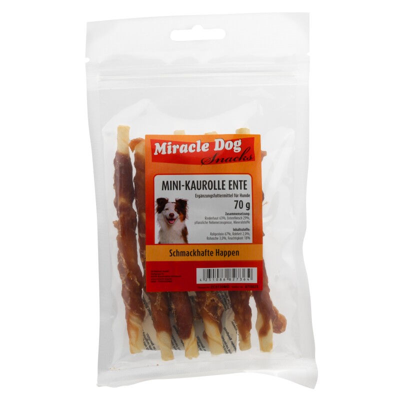 Miracle Dog MINI-Kaurolle Ente 24 x 70g