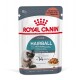 Royal Canin Hairball Katzenfutterbeutel, 85g, mit einer Katzenillustration, die behauptet, die Bildung von Haarballen in 14 Tagen zu reduzieren.