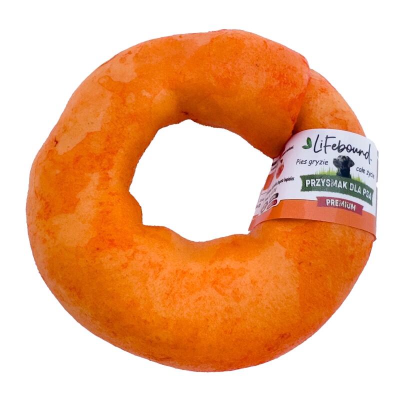 Lifebound Kauknochen 10 Stk aus Kalbsleder, kleiner Ring, 8,9 cm