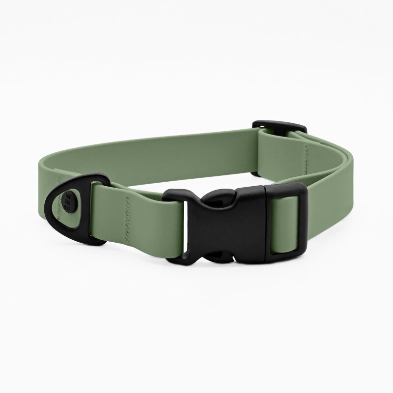 THE DOG IDEA Biothane Halsband mit Klickverschluss Early Green S