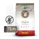 Hundefuttertüte mit der Aufschrift "Digest" von Husse, mit einem Cartoon-Hundelogo, glutenfreiem Symbol und Nährwertinformationen: 23% Protein, 72,5% tierisches Protein.