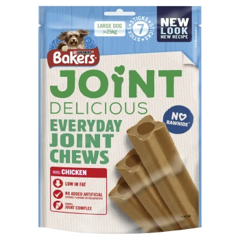 Joint Delicious Large Dog Chicken 240 g Bakers Joint Chews for large dogs: chicken-flavored, low-fat, no artificial ingredients, with Bakers Joint Complex.