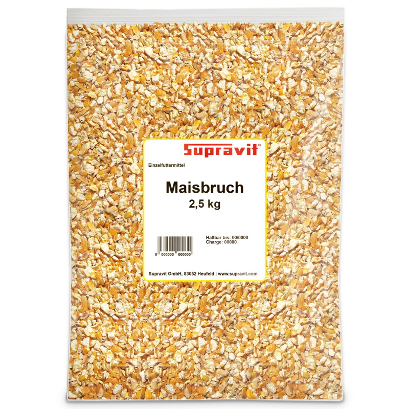 Supravit Maisbruch I getrockneter Mais I geschroteter Mais als Einzelfutter oder Mischfutter I hochverdaulicher Bruchmais als Vogelfutter,...