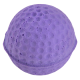 Lila Haustier-Spielzeug in Form eines Golfballs, mit einer strukturierten Oberfläche mit Dellen für besseren Griff und Spielspaß.