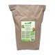 Braune Papiertüte mit Stiefel Bierhefe für Pferde, mit einem Pferdebild und Text, der den hohen Vitamin-B-Gehalt hervorhebt.