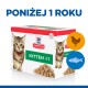 Opakowanie karmy dla kociąt Hill's Science Plan z wesołym kociakiem, z tekstem 'KITTEN <1' i ikonami kurczaka i ryby.