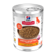 Boîte de nourriture pour chien Hill's Science Plan étiquetée Loaf Paté, Perfect Digestion Adulte 1+ au poulet et légumes ajoutés.