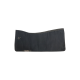 Schwarze gesteppten Tiermatte mit einer Schlaufe zur Befestigung, mit dem "Back on Track"-Logo.