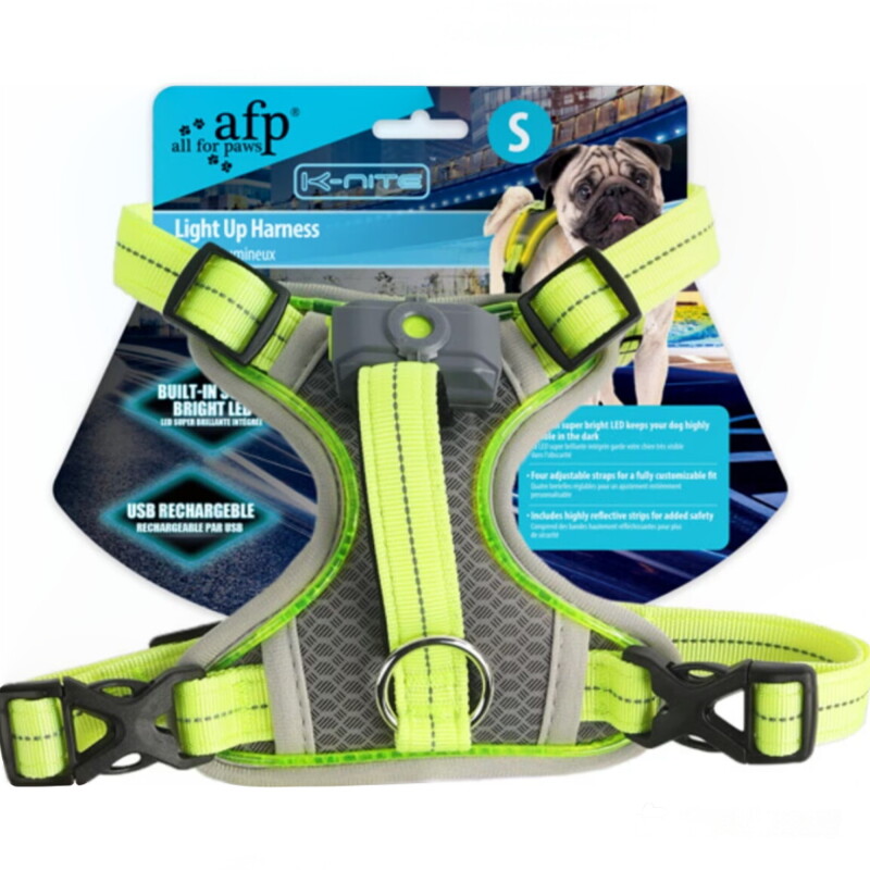 All for paws Hundegeschirr K-Nite Leuchtendes Reflektierendes S