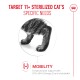 Close-up of a cat's legs with text about mobility support for sterilized cats 11+ featuring EPA, DHA, and chondroitin.