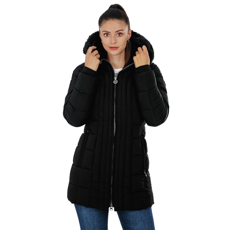 Knuffelwuff Damen Winterjacke Amsterdam Größe: M / 38 Khaki schwarz 36 - EU