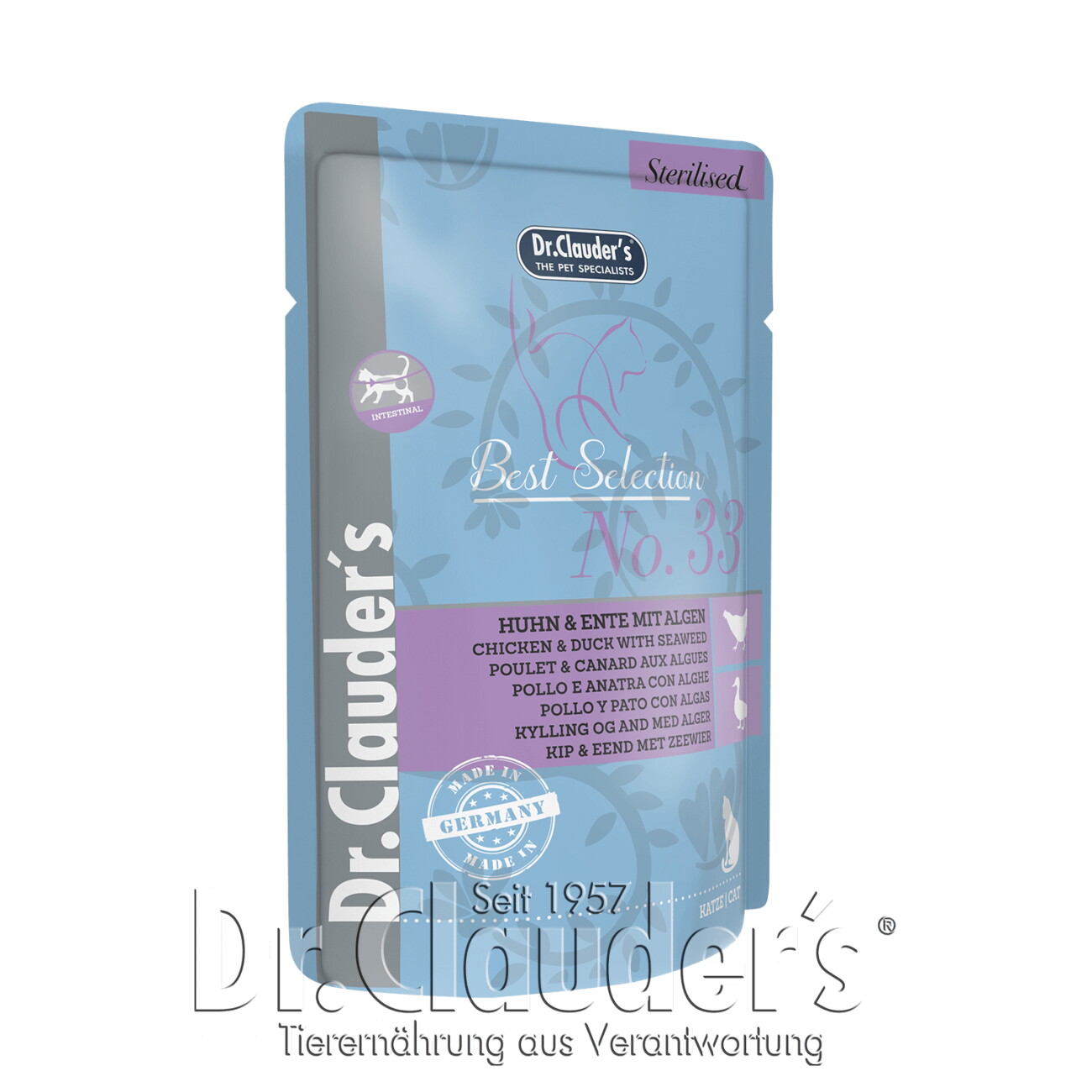 Dr. Clauder's Best Selection Sterilised No 33 Huhn & Ente mit Algen