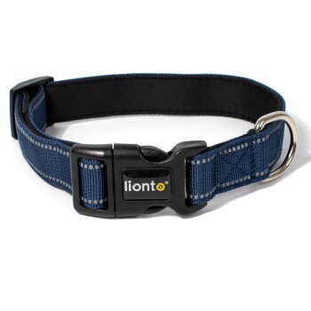 Lionto verstellbares Hundehalsband blau L