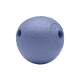 Ein strukturierter blauer Gummiballspielzeug für Haustiere, mit einem Loch und erhöhten Tropfen für Grip.
