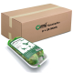Karton mit Aufdruck 'Orni Nusszapfen 2 x 20 Stück' und einer Schale grüner, netzverpackter Futterzapfen mit Aufschrift 'Orni Nusszapfen'.