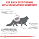 Katzensilhouette mit Nieren-Grafik und dem Text 'Für einen bestimmten Ernährungszweck konzipiert', Hinweise auf Alterung und nachlassende Nierenfunktion