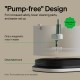 "Pumpenfreies" Haustier-Wasserbrunnen-Design mit magnetischem Rotor, abnehmbarem Tank und verbesserter Pumpe für Sicherheit und einfache Reinigung.