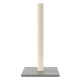 Katzensch scratching post mit einem beigen Sisal-umwickelten Pfosten und einer grauen Basis, entworfen für das Spielen und Kratzen von Haustieren.