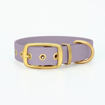 THE DOG IDEA Biothane Halsband Gold Lavendel XL