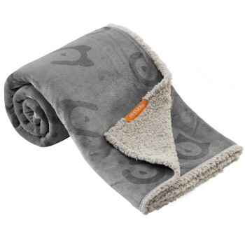 Wasserdichte Hundedecke Sherpa Fleece Grau XXL