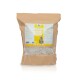 Braune Papiertüte mit Cervicorn-Hundefutter, mit einem gelben Etikett mit einem Hundebild, Nährwertinformationen und einem Nettogewicht von 1.100 g.