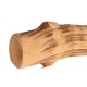 Natürlicher Holzkaustick für Haustiere, mit einer strukturierten Oberfläche und abgerundetem Ende, ideal zum Kauen und Spielen.