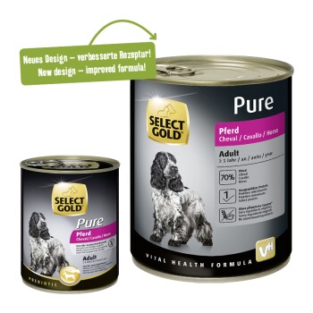 SELECT GOLD Pure Adult 6x800g Pferd