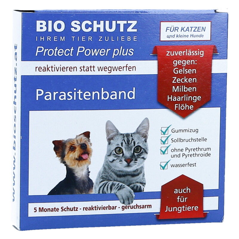 Bio Schutz Parasitenband Protect Power Plus Katze schwarz