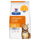 Hill's Prescription Diet Urinary Care c/d multicare Katzenfutter-Tüte, orange/weiß, mit der Aufschrift „Veterinarian Recommended“ und „Dissolves Struvite Stones in 7 Days“.