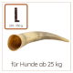 Großer Hundekauhorn, geeignet für Hunde über 25 kg, mit einem Gewicht von 201-350 g.
