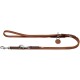 Verstellbare Führleine Karlby braun/ beige 2 m, 2 cm