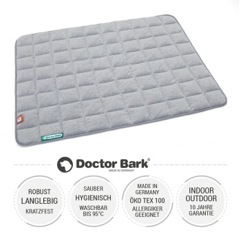 Grau Hundedecke für große Rassen, 140 cm x 110 cm, 2 cm dick, ideal für Berner Sennenhunde, Rottweiler und Deutsche Schäferhunde.