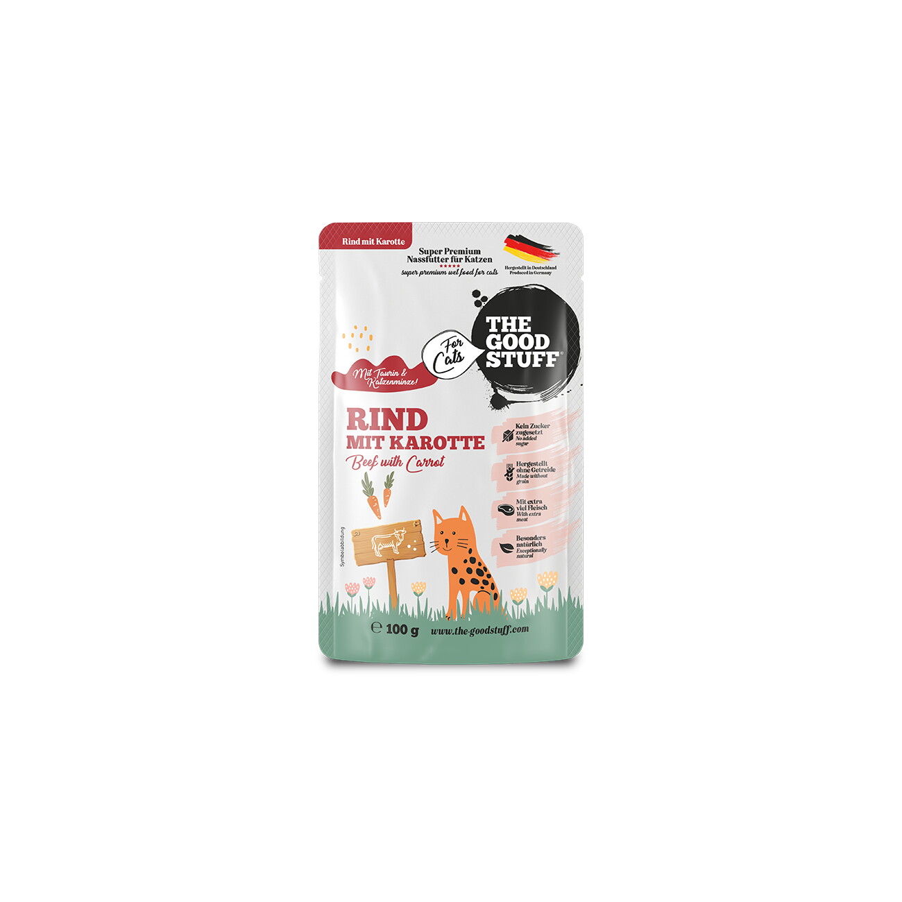 The Goodstuff Rind mit Karotte - Pouch, 12 x 100g