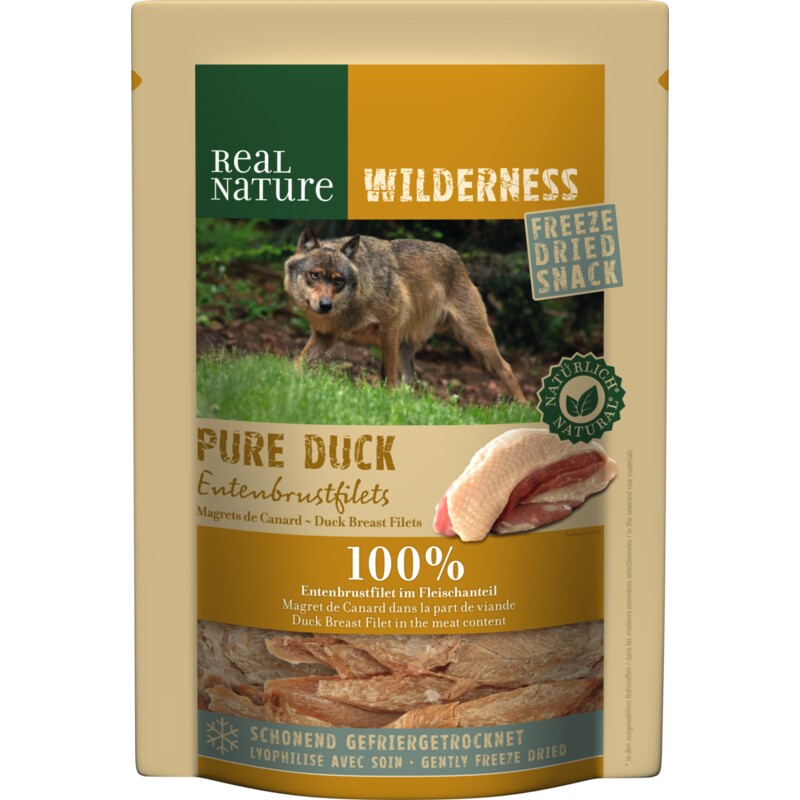 REAL NATURE WILDERNESS gevriesdroogde snacks 100 g Pure Duck