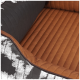 Stylisches Haustierbett mit grauem Äußeren und gestepptem Textur sowie einem warmen braunen, gerippten Innenraum für Komfort.