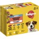 Pedigree Adult Hundefutterbox mit gemischter Auswahl in Gelee, mit Geschmacksrichtungen wie Rind, Huhn und Fisch. Enthält 12 Portionen.