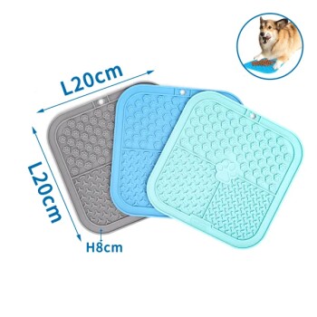 – Leckmatte aus Silikon für Hunde, Grau