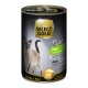 Dosen-Hundefutter mit der Aufschrift "SELECT GOLD Pure" mit Enten-Geschmack, mit einem Bild einer Siamkatze, getreidefreier Formel und dem Text "Erwachsene".